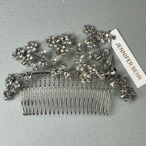 Jennifer Behr Silver Floral Hair Comb